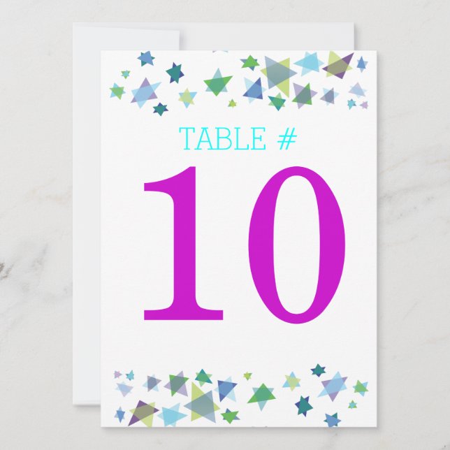 ARBRE DE VIE Bat mitzvah Numéro de table Carte de  (Devant)