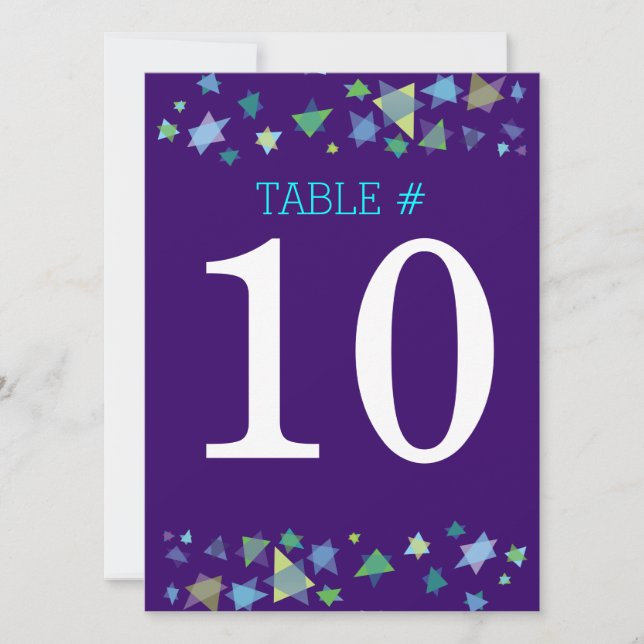 ARBRE DE VIE Bat mitzvah Numéro de table Carte de  (Devant)