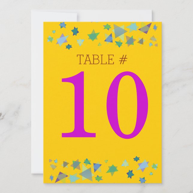 ARBRE DE VIE Bat mitzvah Numéro de table Carte de  (Devant)