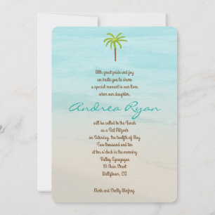 ARBRE DE VIE BEACH BAR INVITATION BAT MITZVAH