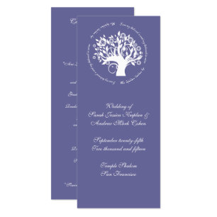 Arbre de vie Carte de cérémonie Mariage juif viole