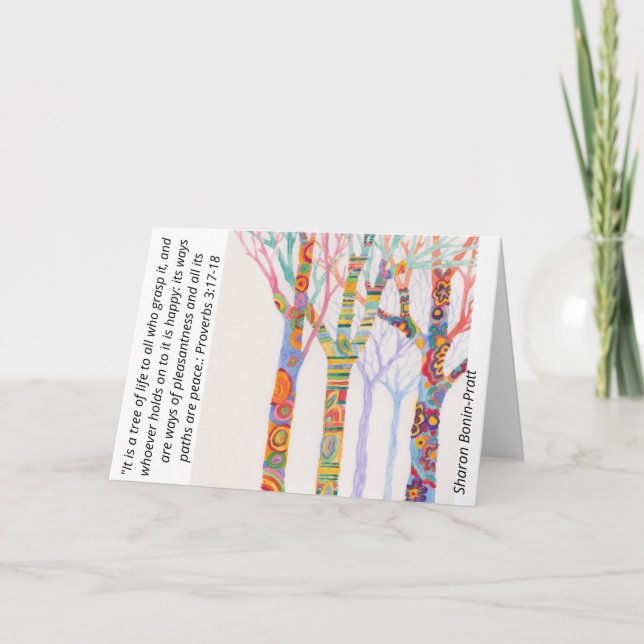 Arbre de vie carte pour notes par Sharon Bomin-Pra (Devant)