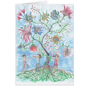 Arbre de vie et deux personnages