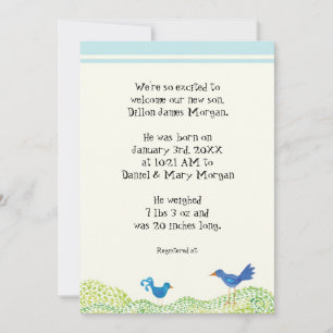 Arbre de vie, Faire-part de naissance Whimsical Bo