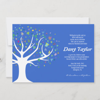 Arbre de vie Jeune bébé baptisé Invitation