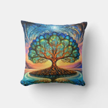 Arbre de vie magnifique jeté coussin .10