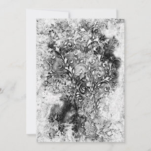 Arbre De Vie - Spirales Feuille Grunge Style 1