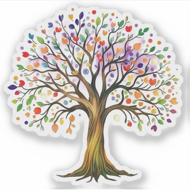 Arbre de vie sticker vinyle (Devant)