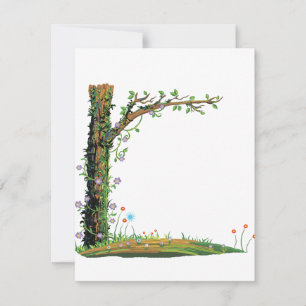 Arbre de vignes florales côté gauche joli graphiqu