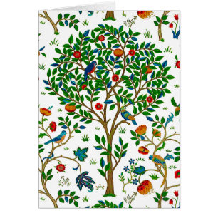 Arbre de William Morris de motif de la vie, vert