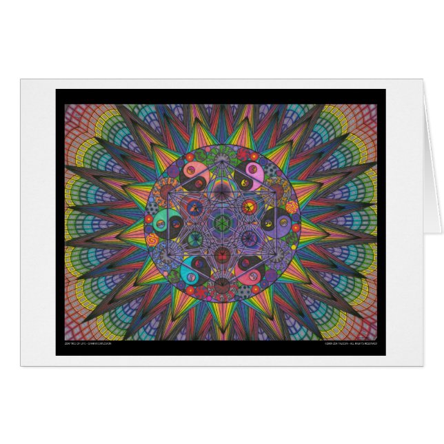 Arbre de zen de carte de la vie (Devant horizontal)