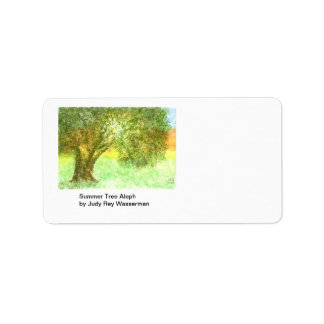 Arbre d'été Aleph Étiquette