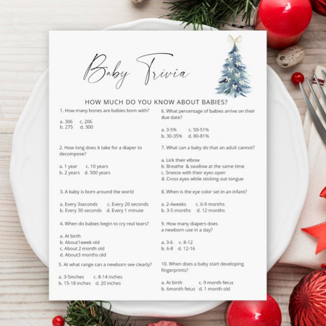 Arbre d'hiver Bébé Culture | Jeu de Baby Shower (Créateur téléchargé)