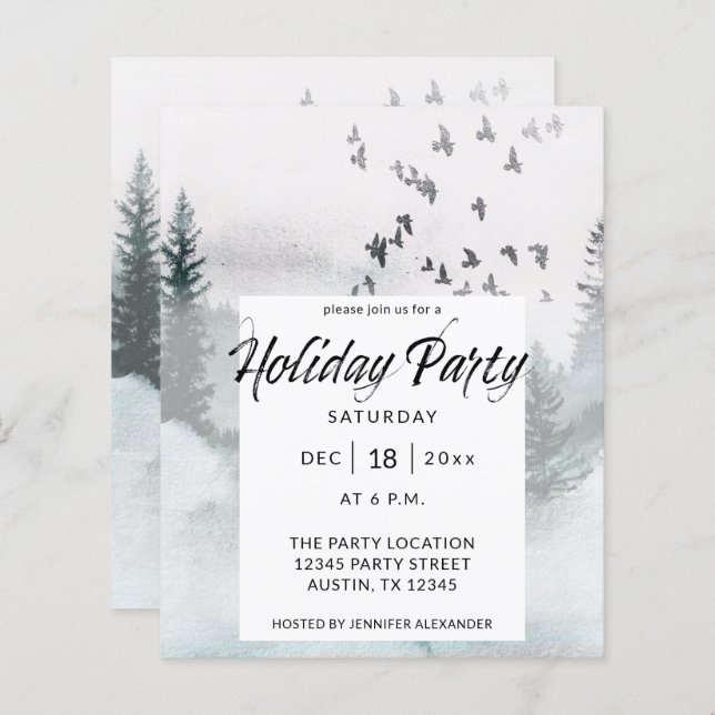 Arbre d'hiver Budget Russe Fête (Devant / Derrière)