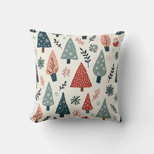 Arbre d'hiver chaud et sentimental motif coussin (Recto)