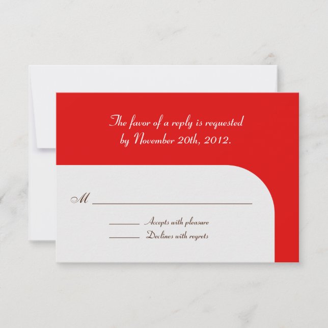 Arbre d'hiver Red Snowflake Réponse / Cartes RSVP (Devant)