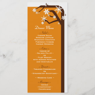 Arbre d'hiver Snowflake Mariage Accueil Menus
