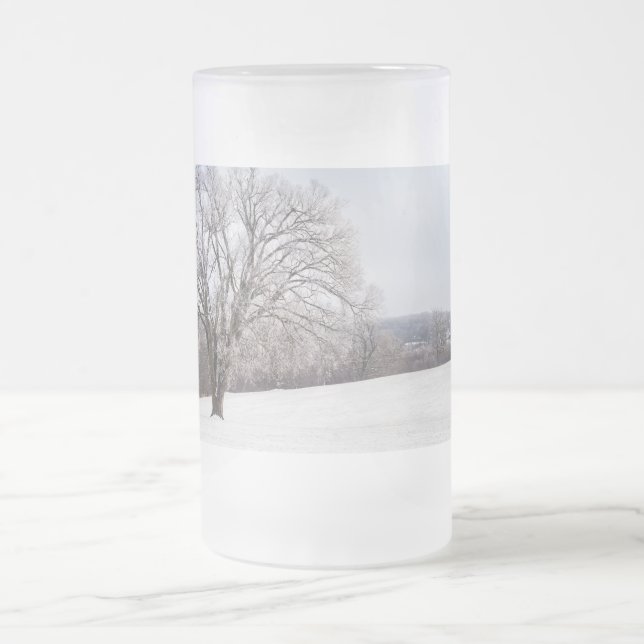 Arbre d'hiver Verre décongelé Bière Mug (Centre)