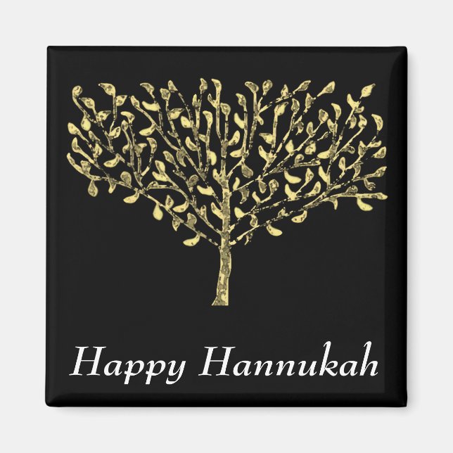 Arbre d'or Magnet de Chanukah (Devant)