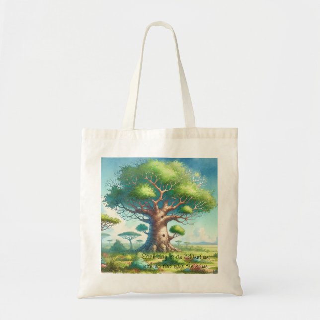Arbre du baobab et Sac fourre-tout de devis (Devant)
