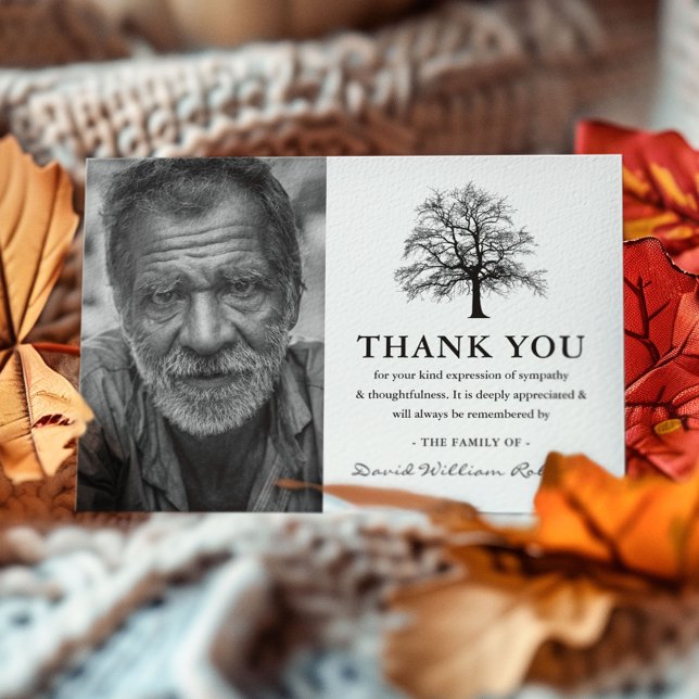 Arbre élégant | Photo Merci funéraire (Créateur téléchargé)