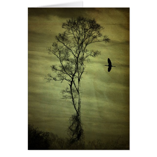 Arbre et oiseau solitaires (Devant)
