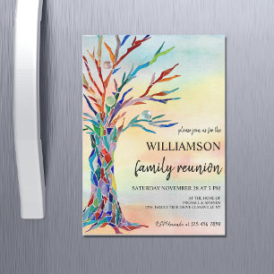 Arbre familial Retrouvailles - Magnet d'invitation