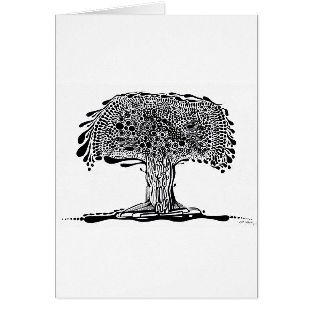 Arbre fantaisie noir et blanc (Devant)