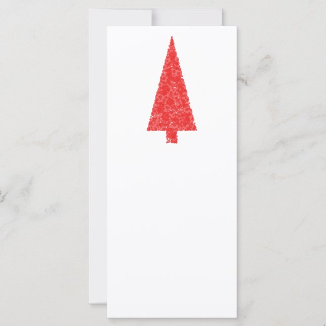 Arbre Festif Rouge. Rouge et blanc. Noël. (Devant)