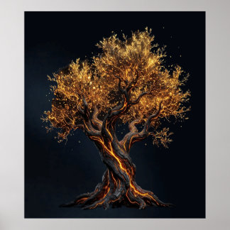 Arbre flamboyant art mural