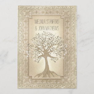 Arbre généalogique de faire-part de mariage