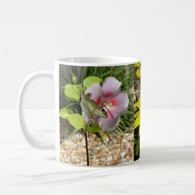 Arbre grenouilles Hibiscus fleurs Mug (Gauche)