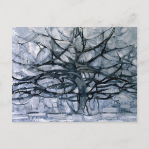 Arbre gris - Piet Mondrian - Carte postale Art Abs