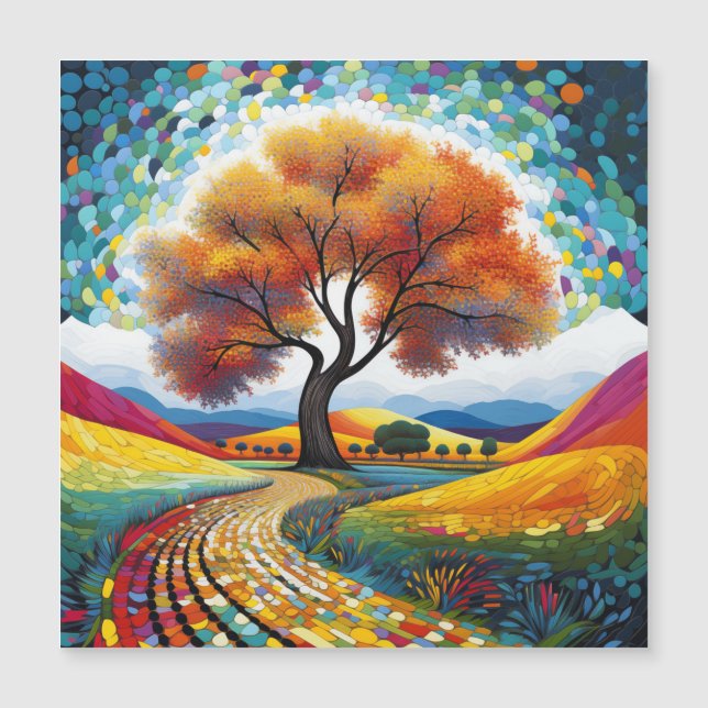 Arbre heureux coloré (Devant)