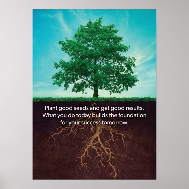 Arbre Inspiration - Réussite Motivation Poster (Devant)