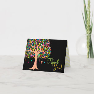 Arbre lunaire - Carte de remerciements personnalis