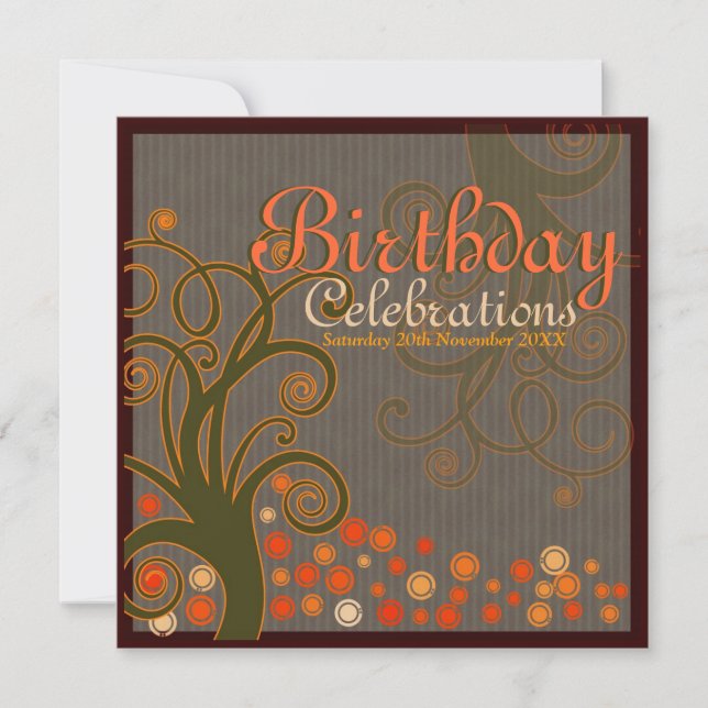Arbre lunaire des rêves Invitations d'anniversaire (Devant)