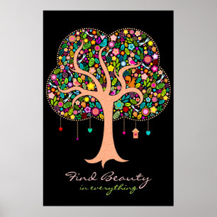 Arbre lunatique - affiche faite sur commande de