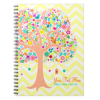 Arbre lunatique - carnet de notes à spirale fait