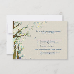 Arbre magique thème Mariage choix de repas RSVP