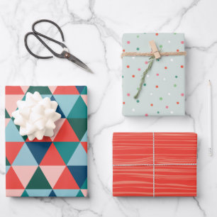 Arbre moderne papier d'emballage de vacances - rou