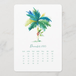 Arbre Palm de la carte Calendrier de décembre
