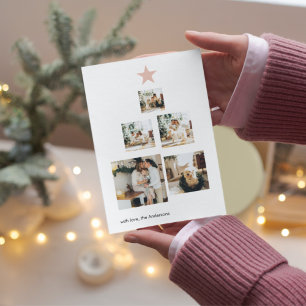 Arbre photo de Noël  Pastel Pink   Joyeux Fêtes