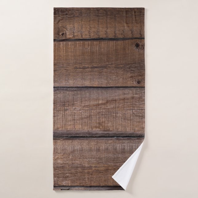 Arbre planches arrière - plan rustique (Serviette de bain)