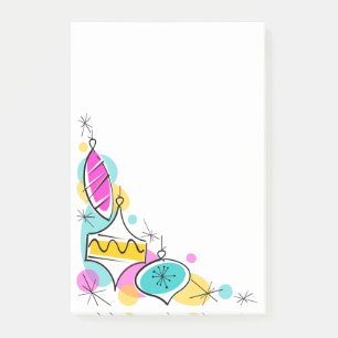 Arbre rétro Baubles Corner post-it notes verticale