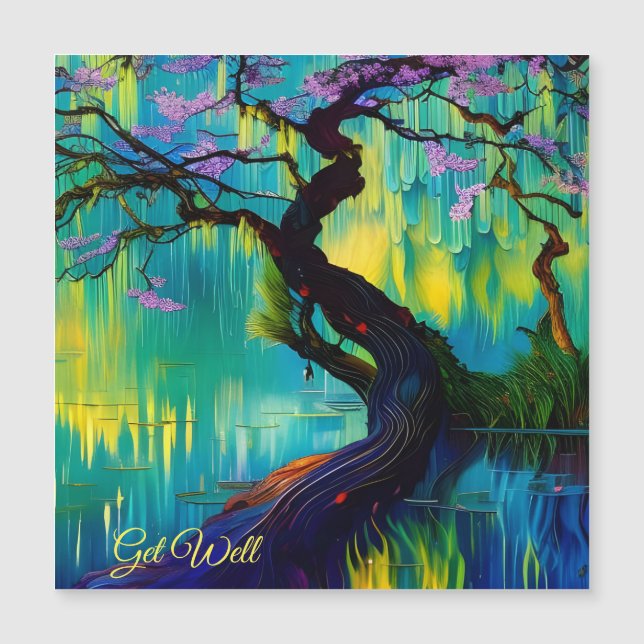 Arbre rose à fleurs de l'eau se tirer bien (Devant)