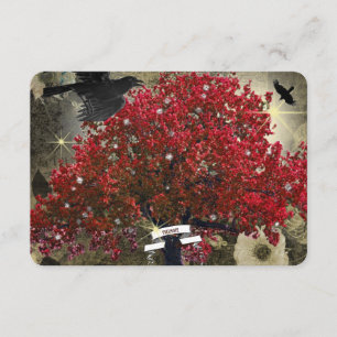 Arbre rouge RSVP gothique d'arbre de Raven