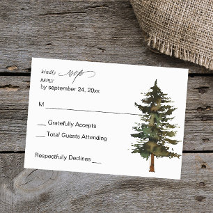 Arbre Rustique no Repas RSVP