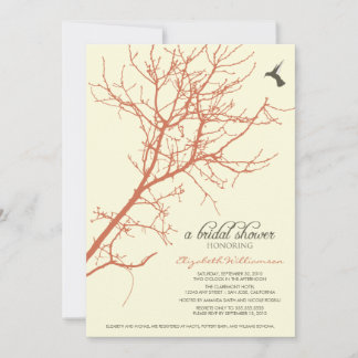 Arbre Silhouette Invitation de la douche nuptiale