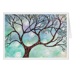 Arbre sur le vallon avec Arrière - plan aquarelle